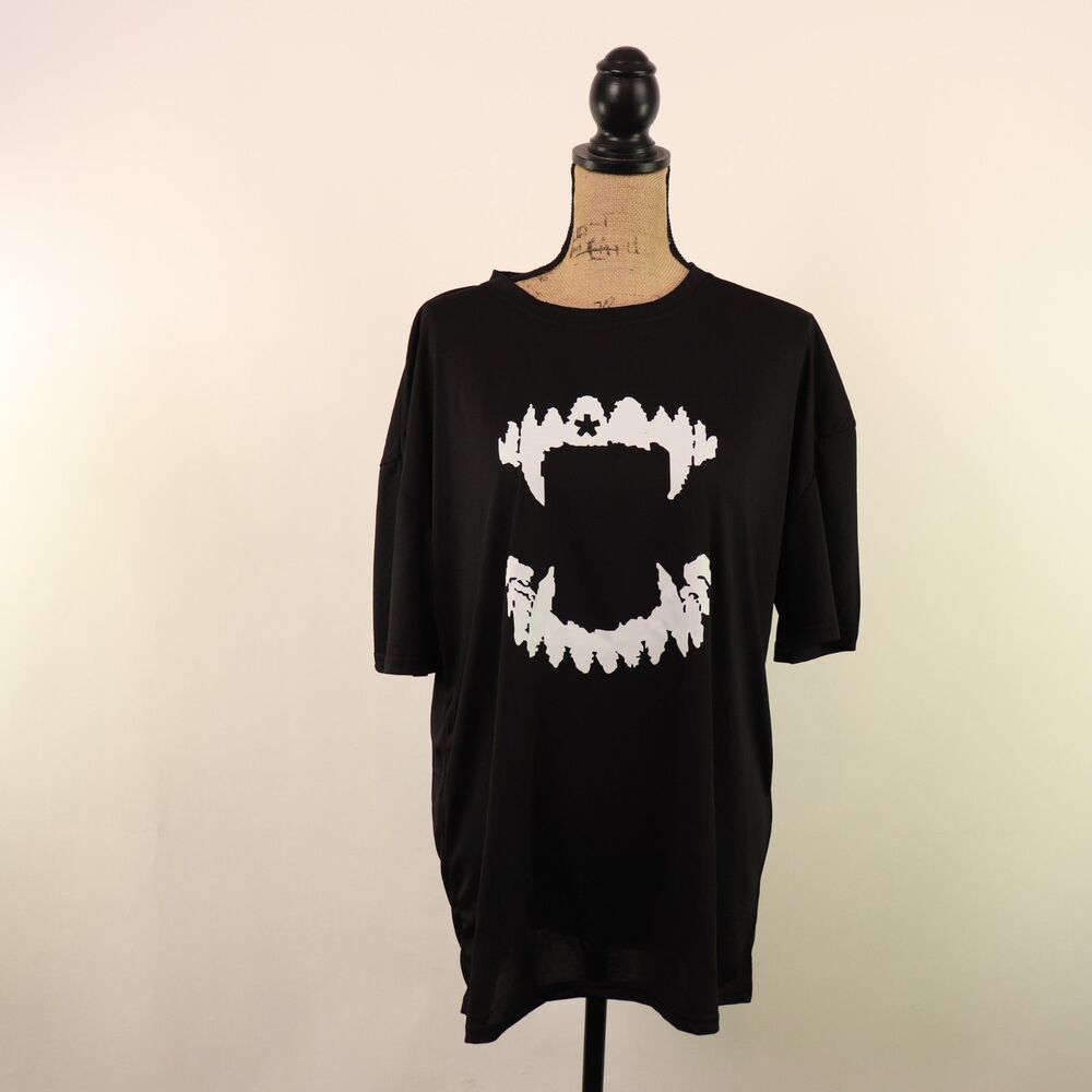 Halloween Monster Fang Mouth Tee Shirt Size Large
